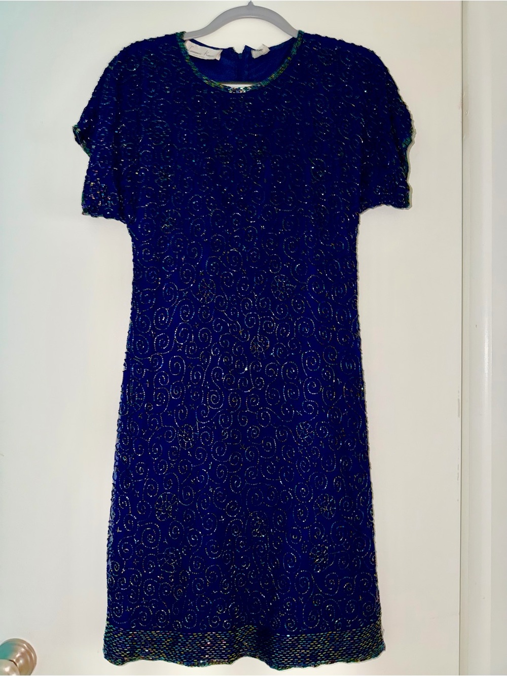 Laurence Kazar M Silk Beaded Dress